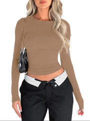 Women's t-shirt streetwear bottoming shirt top - 808Lush