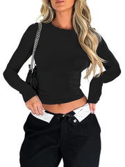 Women's t-shirt streetwear bottoming shirt top - 808Lush