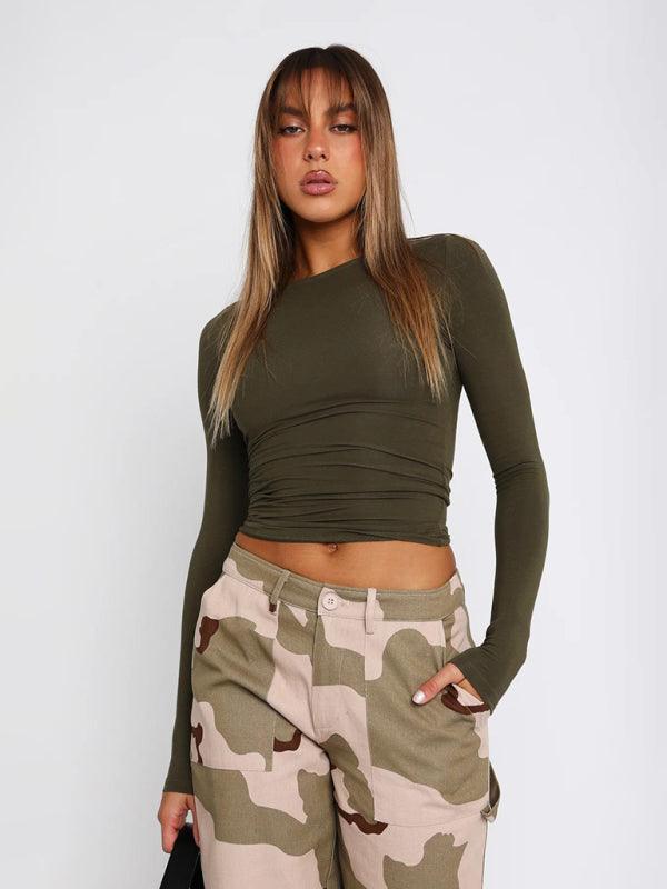 Women's t-shirt streetwear bottoming shirt top - 808Lush