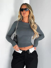 Women's t-shirt streetwear bottoming shirt top - 808Lush
