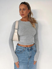Women's t-shirt streetwear bottoming shirt top - 808Lush