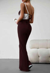 Strapless Lace-Up Jumpsuit - 808Lush