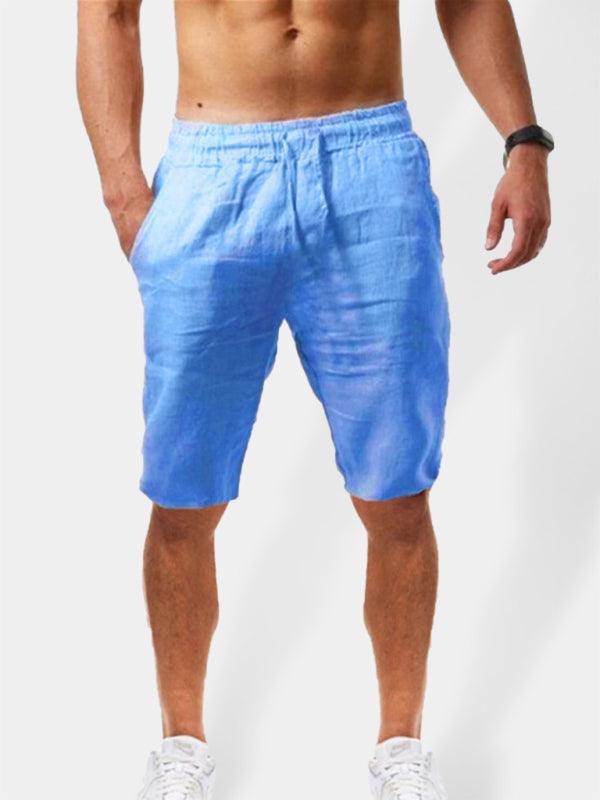 Men Large Size Loose Linen Breathable Cropped - 808Lush