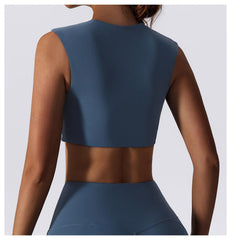 Summer Nude Yoga Clothes Vest Outer Wear Running Tight Fitness Top Quick-Drying Sports Vest - 808Lush