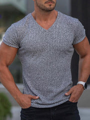 Men V-neck sports fitness breathable - 808Lush