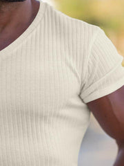 Men V-neck sports fitness breathable - 808Lush