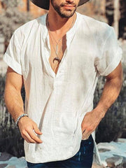 Men's shirt summer round neck short sleeve - 808Lush