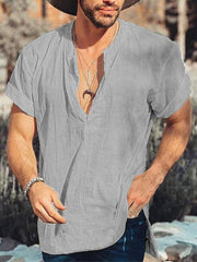 Men's shirt summer round neck short sleeve - 808Lush