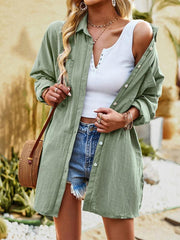 Temperament commuting solid color long-sleeved top - 808Lush