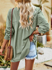 Temperament commuting solid color long-sleeved top - 808Lush
