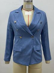 Temperament cross-border long sleeved small suit women's blazer - 808Lush