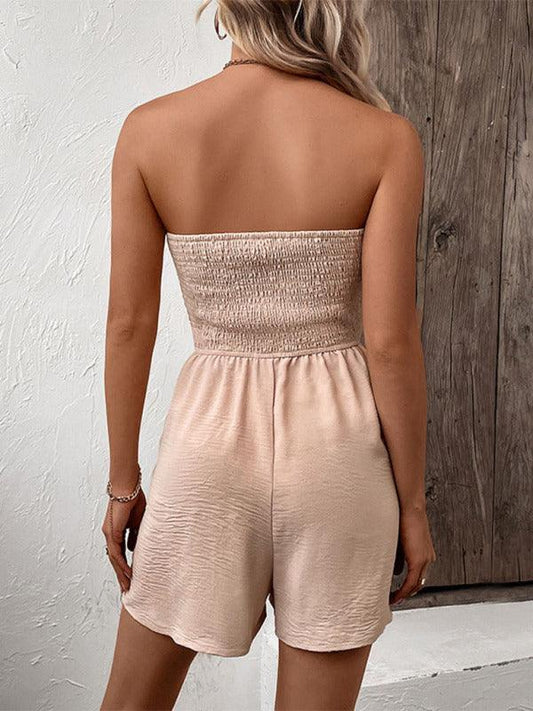 fashion women's casual tube top jumpsuit - 808Lush