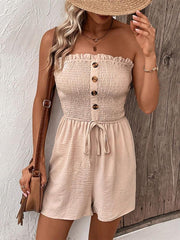 fashion women's casual tube top jumpsuit - 808Lush