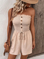 fashion women's casual tube top jumpsuit - 808Lush