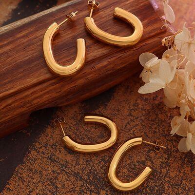 Titanium Steel Gold-Plated Earrings - 808Lush