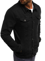 Trendy Fashion Casual Slim Denim Jacket Multi Pocket Button Stand Collar Workwear Jacket - 808Lush