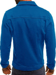 Trendy Fashion Casual Slim Denim Jacket Multi Pocket Button Stand Collar Workwear Jacket - 808Lush