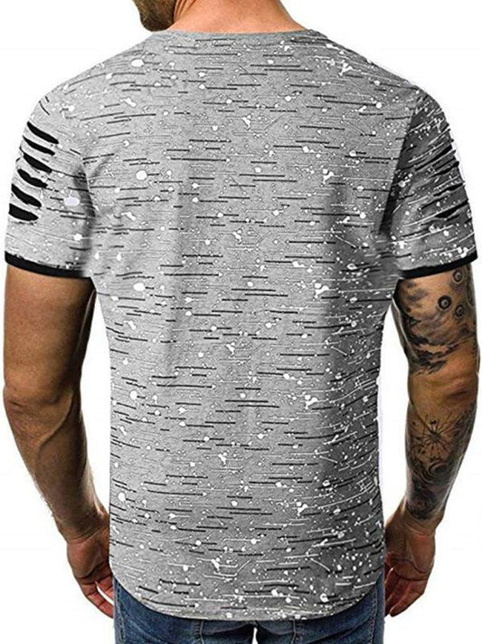 Trendy, Flowery, Round-Necked T-Shirts, Street Men'S Wear - 808Lush
