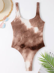 Women's Candy Color Fluorescent Pleated Fabric One-Piece Swimsuit - 808Lush