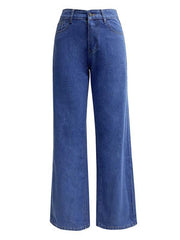 Women's High Waist Washed Straight Leg Jeans - 808Lush