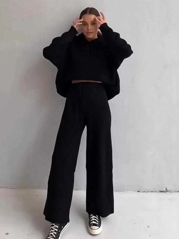 Women's Home Fashion Sports Sweatshirt Set Two-Piece Set - 808Lush