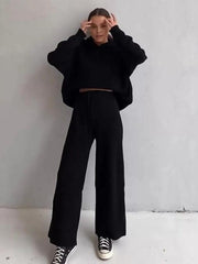 Women's Home Fashion Sports Sweatshirt Set Two-Piece Set - 808Lush