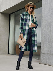 Women's Leopard Plaid Print Plush Stitching Contrast Color Warm Long Sleeve Jacket - 808Lush