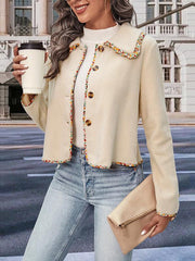 Women's Long Sleeve Lace Solid Color Jacket - 808Lush