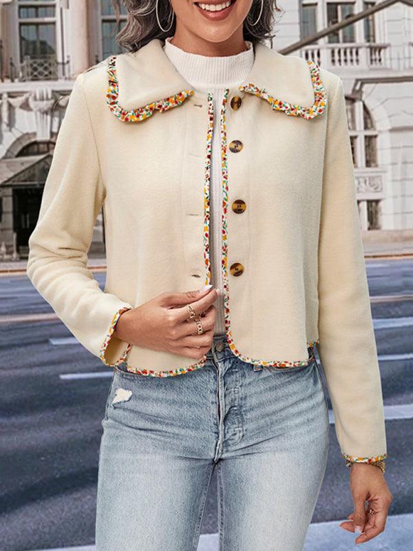 Women's Long Sleeve Lace Solid Color Jacket - 808Lush