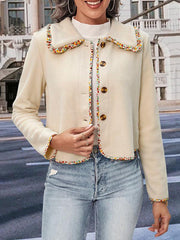 Women's Long Sleeve Lace Solid Color Jacket - 808Lush