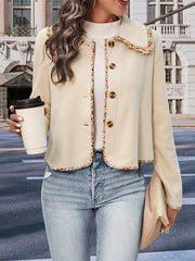Women's Long Sleeve Lace Solid Color Jacket - 808Lush