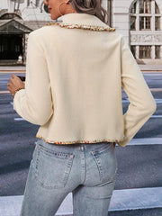 Women's Long Sleeve Lace Solid Color Jacket - 808Lush