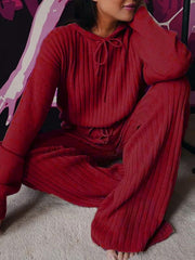 Women's Long Sleeve Loose Hooded Casual Suit - 808Lush