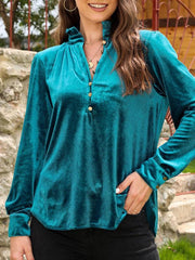 Women's Bottoming Shirt Fashionable Stand Collar Long Sleeve Pullover Top - 808Lush