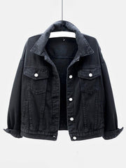 Women's Colorful Large Size Denim Jacket - 808Lush