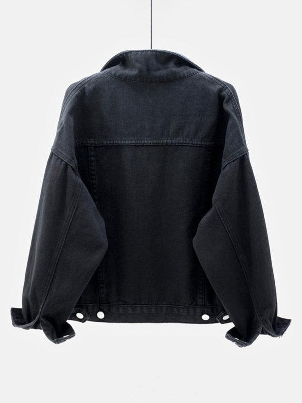 Women's Colorful Large Size Denim Jacket - 808Lush