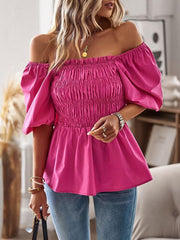 Women's French Square Neck Waist Top - 808Lush