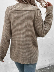 Women's Long Sleeve Lapel Sweater - 808Lush