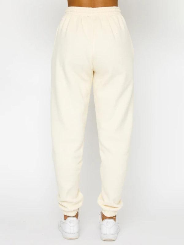 Women's Round Fashionable Casual Collar Pullover Long Sleeve Trousers Sweater Suit - 808Lush