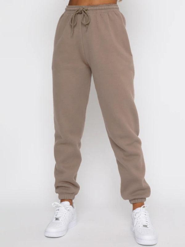 Women's Round Fashionable Casual Collar Pullover Long Sleeve Trousers Sweater Suit - 808Lush