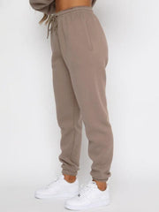 Women's Round Fashionable Casual Collar Pullover Long Sleeve Trousers Sweater Suit - 808Lush