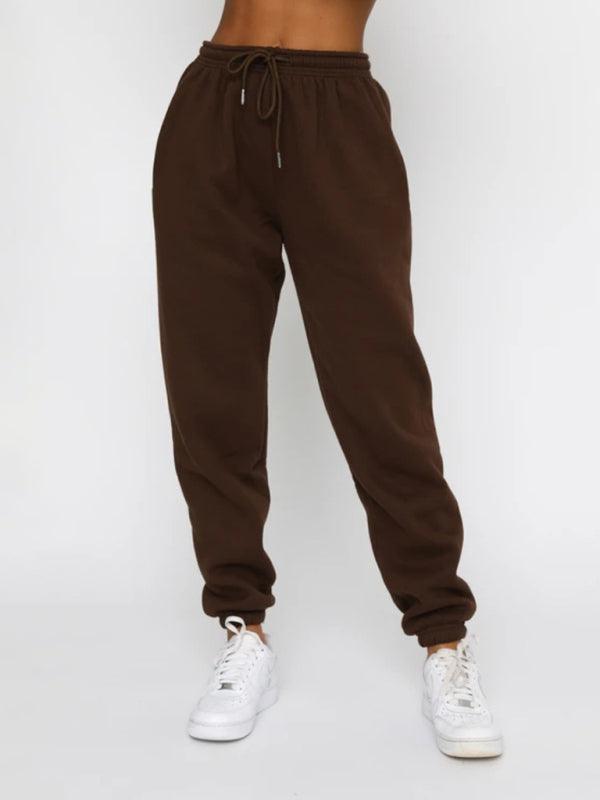 Women's Round Fashionable Casual Collar Pullover Long Sleeve Trousers Sweater Suit - 808Lush
