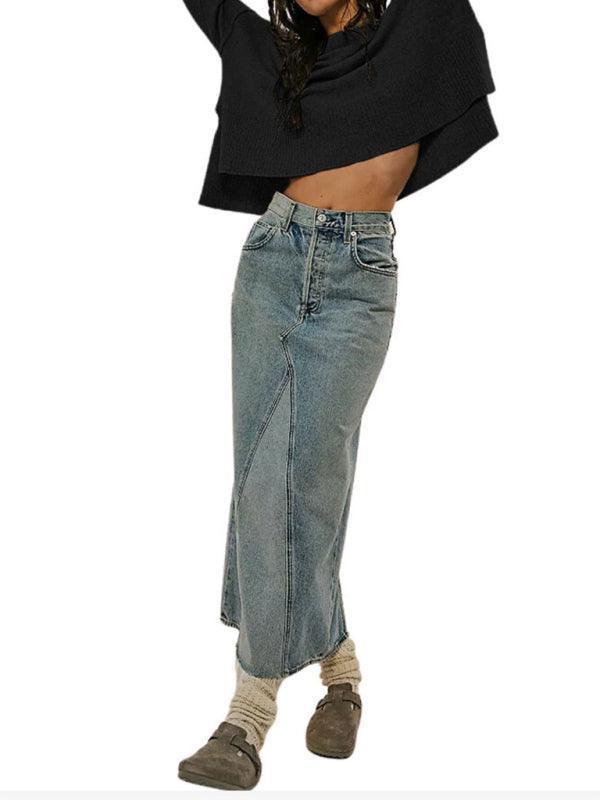 Women's Round Neck Bell Sleeve Pullover Fashion Sweater - 808Lush