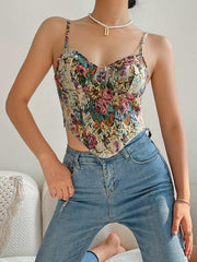 Women's Street Vintage Flower Camisole - 808Lush