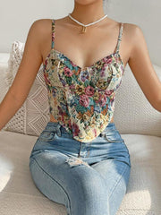 Women's Street Vintage Flower Camisole - 808Lush