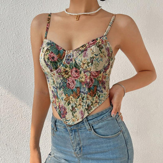 Women's Street Vintage Flower Camisole - 808Lush