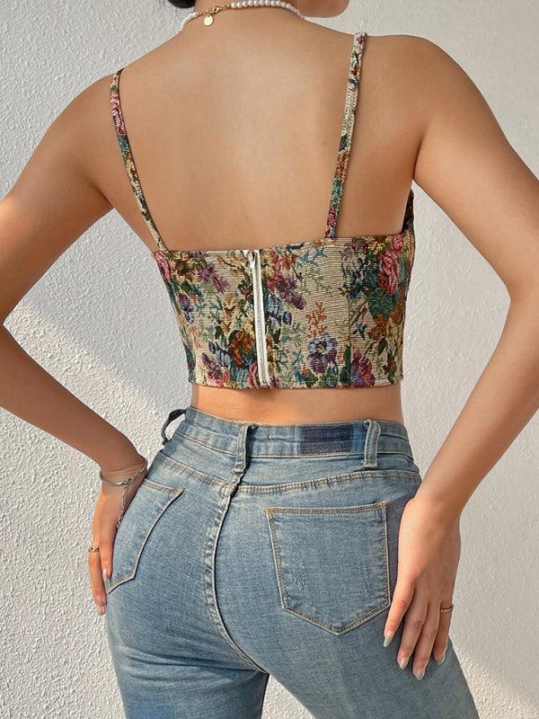 Women's Street Vintage Flower Camisole - 808Lush