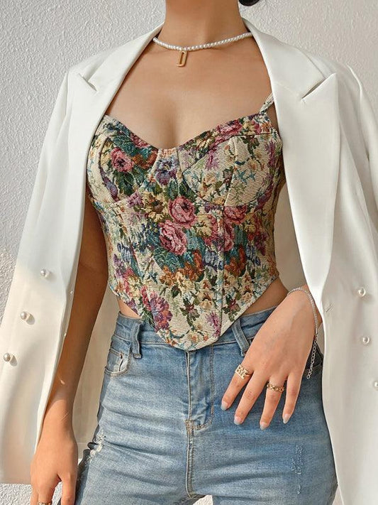 Women's Street Vintage Flower Camisole - 808Lush