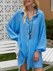 Women's Simple Solid Color Casual Long Sleeve Shirt - 808Lush