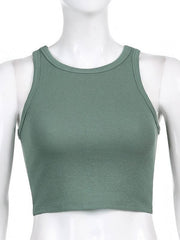 Women's Solid Color Basic Base Layer Stretch Tank Top - 808Lush
